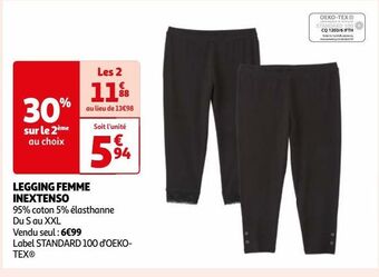 Auchan Legging femme inextenso offre