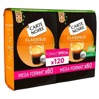 Match Carte noire dosettes souples de café offre