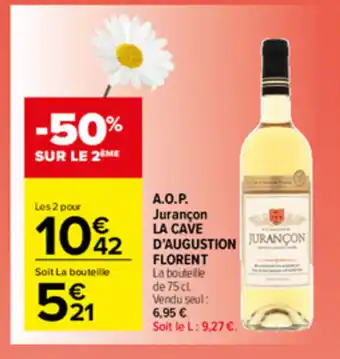 Carrefour Market A.O.P Jurançon La Cave d'Augustion Florent offre