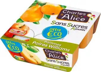 Match Charles & alice dessert fruitier sans sucres ajoutés offre