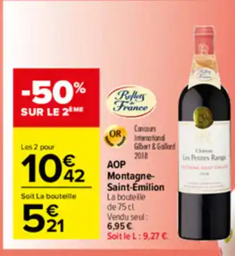 Carrefour Market AOP Montagne-Saint-Émilion offre