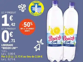 E.Leclerc LIMONADE "BREIZH LIM”” offre