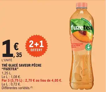 E.Leclerc THÉ GLACÉ SAVEUR PÊCHE "FUZETEA" offre