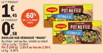 E.Leclerc BOUILLON KUB DÉGRAISSÉ “MAGGI" offre