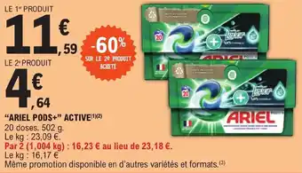 E.Leclerc "ARIEL PODS+" ACTIVE(¹)(²) offre