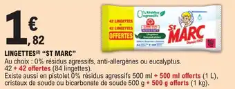 E.Leclerc LINGETTES (²) ❝ST MARC" offre