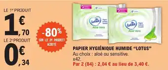 E.Leclerc PAPIER HYGIÉNIQUE HUMIDE "LOTUS" offre