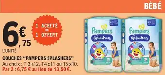 E.Leclerc COUCHES "PAMPERS SPLASHERS" offre