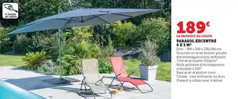 PARASOL EXCENTRÉ 4X3 M*