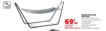 Super U HAMAC SUR PIED EN ACIER offre