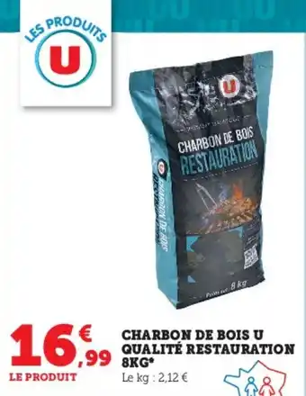 Super U CHARBON DE BOIS U QUALITÉ RESTAURATION offre