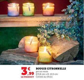 Super U BOUGIE CITRONNELLE offre