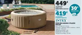 Super U PURE SPA SAHARA 4 PLACES BULLES offre