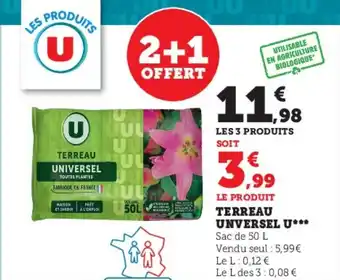 Super U TERREAU UNVERSEL U*** offre