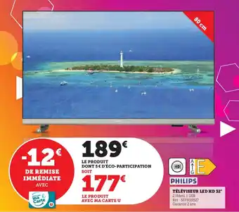 Super U TÉLÉVISEUR LED HD 32" offre