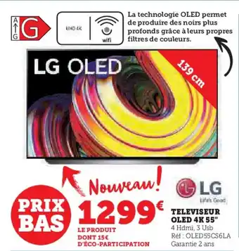Super U TELEVISEUR OLED 4K 55" offre