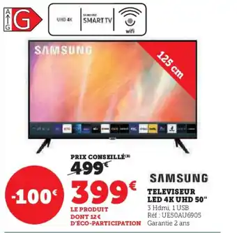 Super U TELEVISEUR LED 4K UHD 50" offre