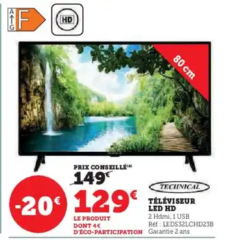 Super U TÉLÉVISEUR LED HD offre