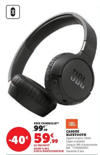 Super U CASQUE BLUETOOTH offre