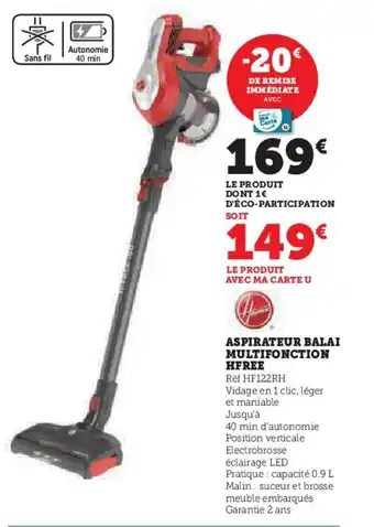Super U ASPIRATEUR BALAI MULTIFONCTION offre