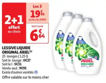 Auchan LESSIVE LIQUIDE ORIGINAL ARIEL offre