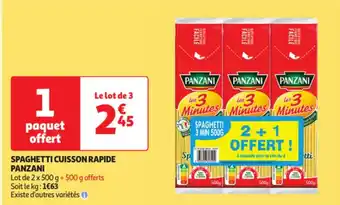 Auchan SPAGHETTI CUISSON RAPIDE PANZANI offre