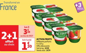 Auchan ACTIVIA FRUITS offre