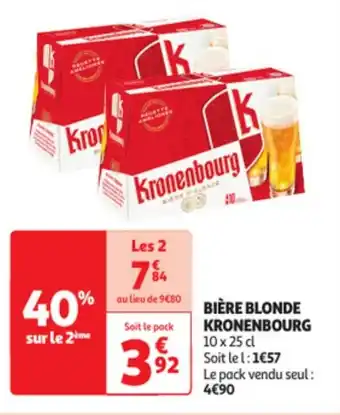 Auchan BIÈRE BLONDE KRONENBOURG offre