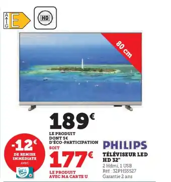 Hyper U TÉLÉVISEUR LED HD offre