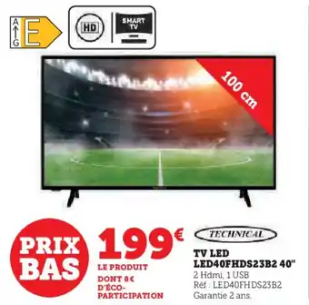 Hyper U TV LED LED40FHDS23B2 40" offre
