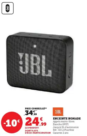 Hyper U ENCEINTE NOMADE offre