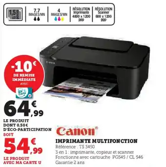Hyper U IMPRIMANTE MULTIFONCTION offre