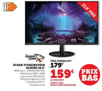 Hyper U ECRAN D'ORDINATEUR 179 offre