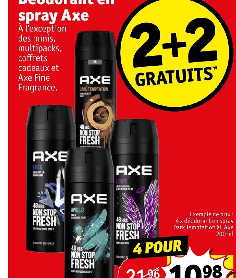 Promo Déodorant en spray Axe chez Kruidvat