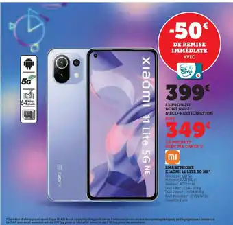 Hyper U SMARTPHONE XIAOMI 11 LITE 5G NE* offre