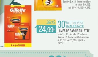 Match LAMES DE RASOIR GILLETTE offre