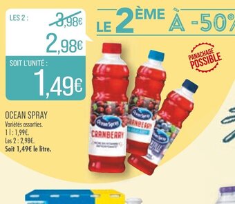 Match OCEAN SPRAY offre