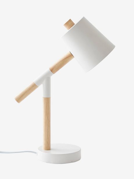 Vertbaudet Lampe de bureau bois et metal - ecru & bois offre