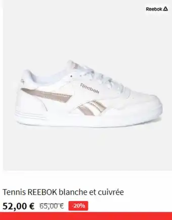 Tennis reebok blanche et cuivrée