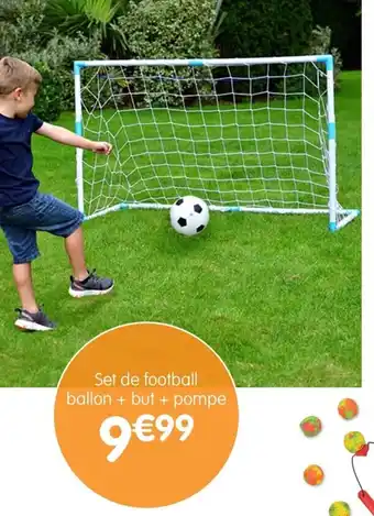 b&m Set de football ballon + but + pompe offre