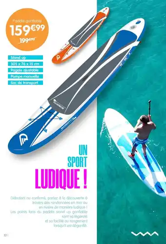 b&m Paddle gonflable offre