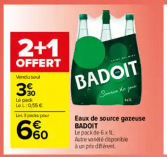 Eaux de source gazeuse Badoit