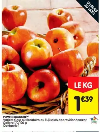 Leader Price Pomme Bicolore offre