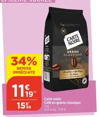 CARTE NOIRE Café en grains classique