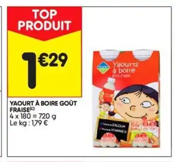 Leader Price Yaourt à Boire goût Fraise offre