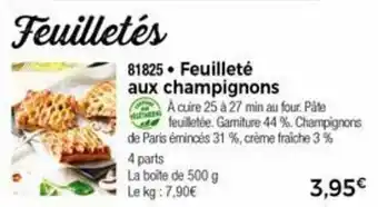Thiriet Feuilleté aux champignons offre