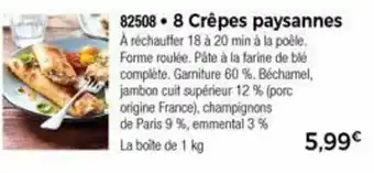 Thiriet 8 Crêpes paysannes offre