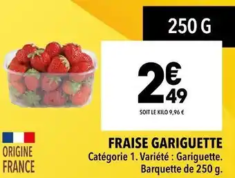 Supeco Fraise gariguette offre