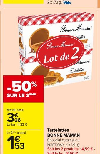 Carrefour Market Bonne maman tartelettes offre