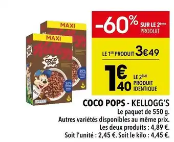 Supeco Kellogg’s coco pops offre